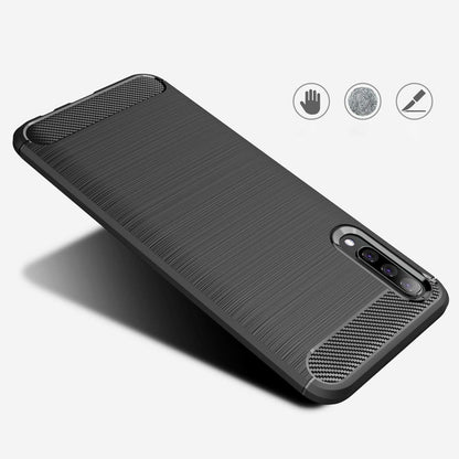 Hülle für Samsung Galaxy A70s A707 / A70 A705, Techsuit, Carbon, Schwarz