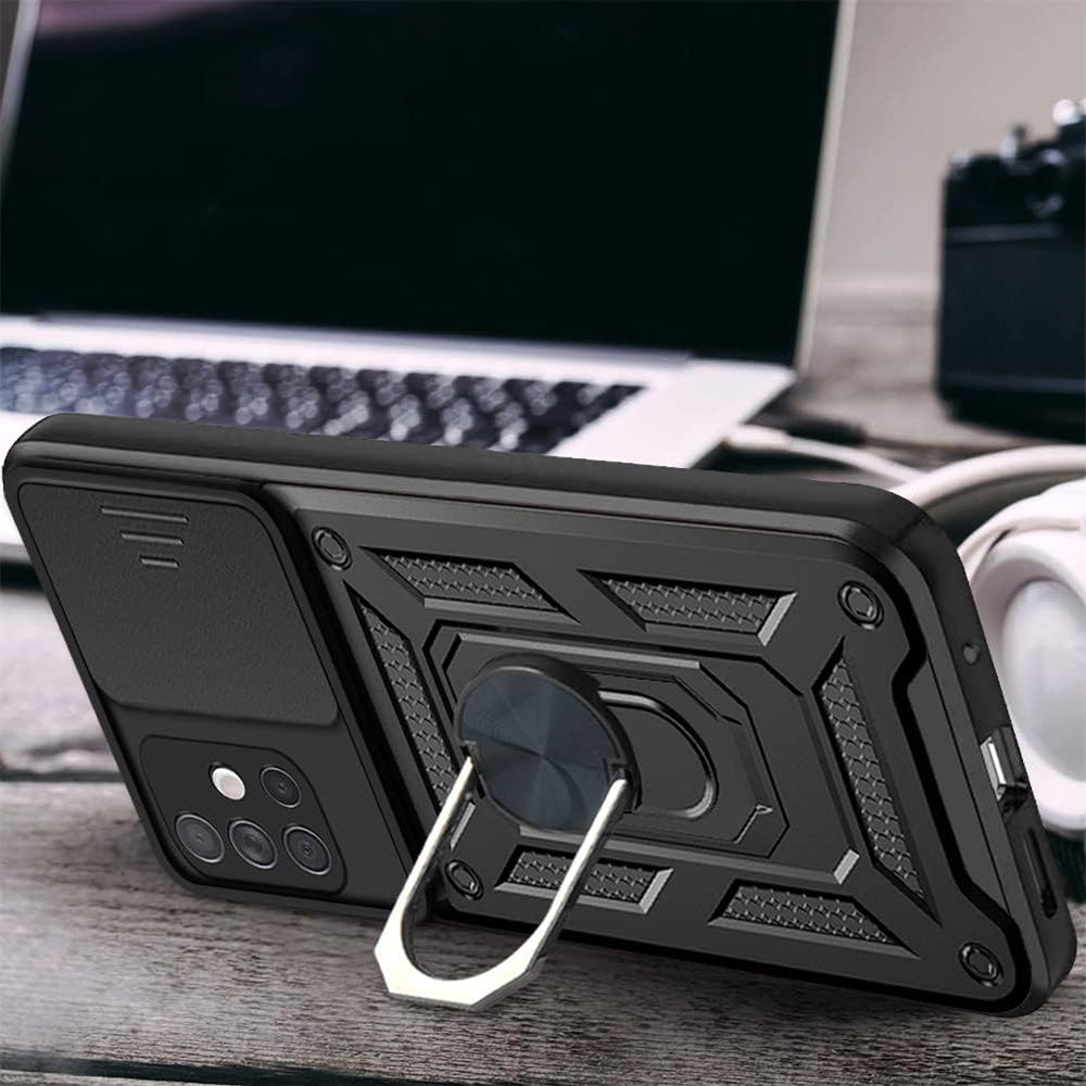 Hülle für Samsung Galaxy A71 A715, Techsuit, CamShield, Schwarz