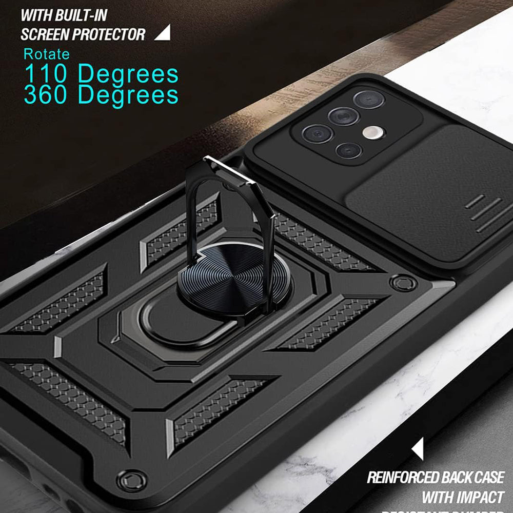 Hülle für Samsung Galaxy A71 A715, Techsuit, CamShield, Schwarz