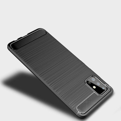 Hülle für Samsung Galaxy A71 A715, Techsuit, Carbon, Schwarz