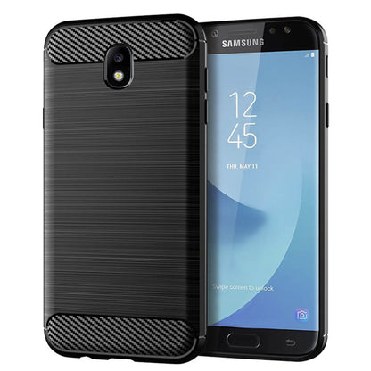 Hülle für Samsung Galaxy J7 (2017) J730, Techsuit, Carbon, Schwarz