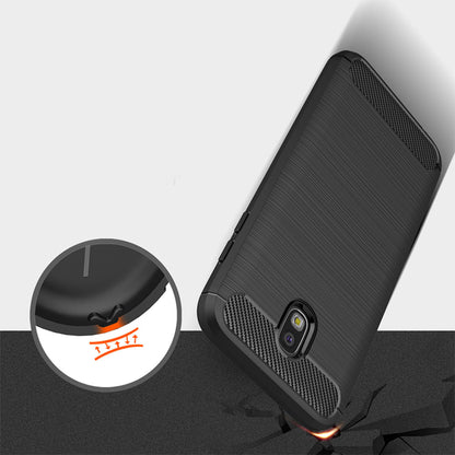 Hülle für Samsung Galaxy J7 (2017) J730, Techsuit, Carbon, Schwarz