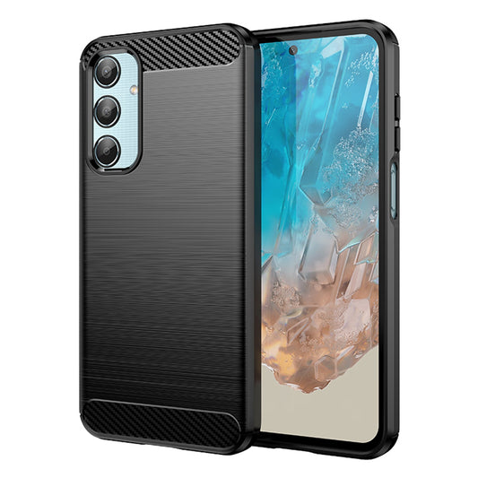 Hülle für Samsung Galaxy M35, Techsuit, Carbon, Schwarz