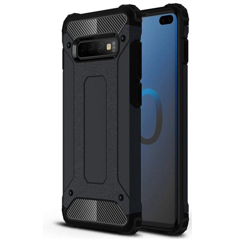 Hülle für Samsung Galaxy S10 G973, Techsuit, Hybrid Armor, Schwarz
