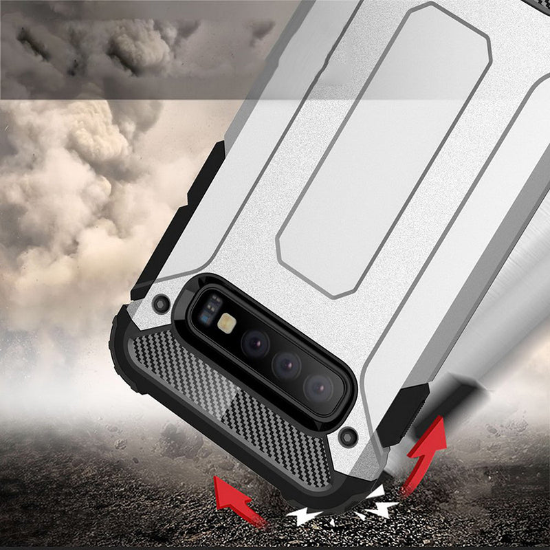 Case for Samsung Galaxy S10+ G975, Techsuit, Hybrid Armor, Black