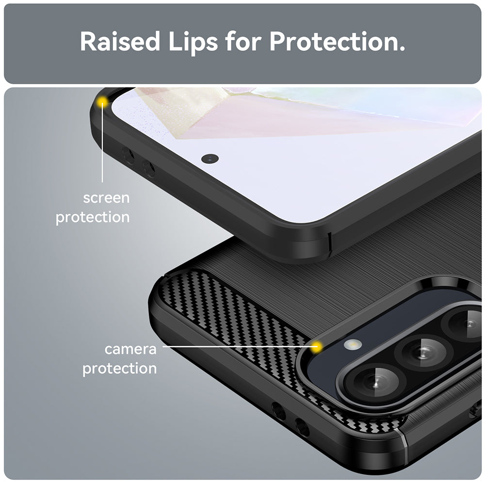 Hülle für Samsung Galaxy S10e G970, Techsuit, Carbon, Schwarz