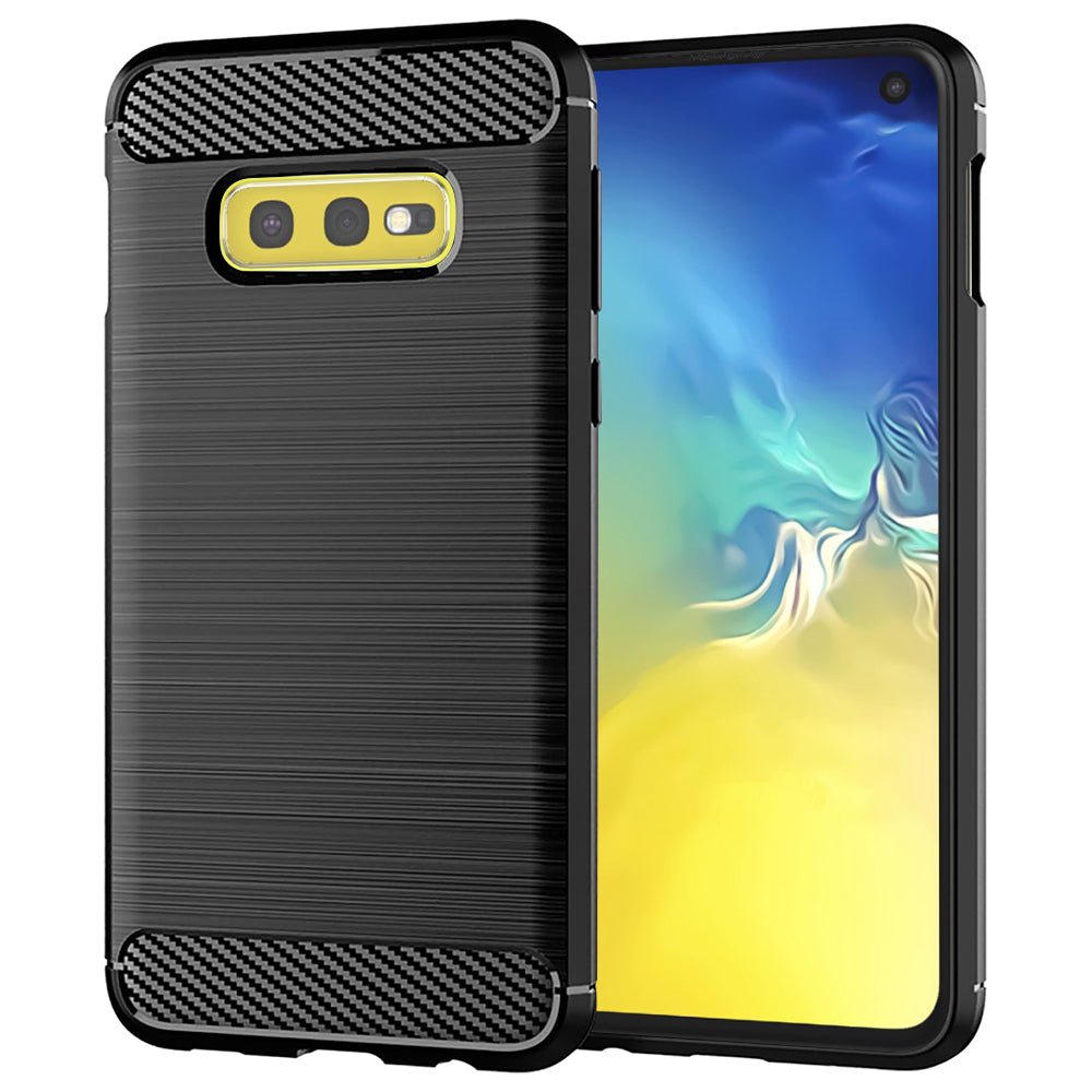 Hülle für Samsung Galaxy S10e G970, Techsuit, Carbon, Schwarz