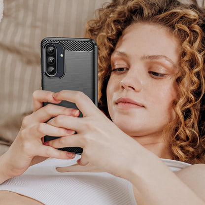 Hülle für Samsung Galaxy S10e G970, Techsuit, Carbon, Schwarz