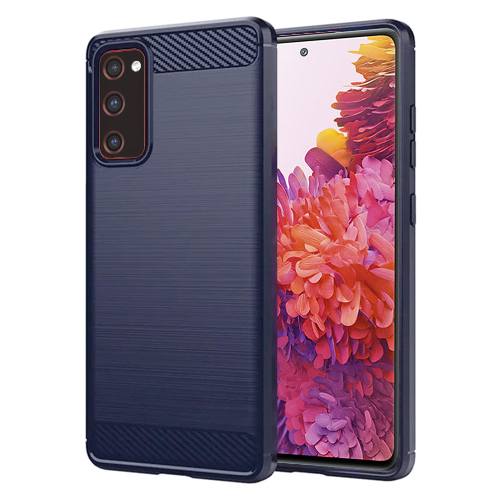 Hülle für Samsung Galaxy S20 FE 2022 G781 / S20 FE 5G G781 / S20 FE G780, Techsuit, Carbon, Blau