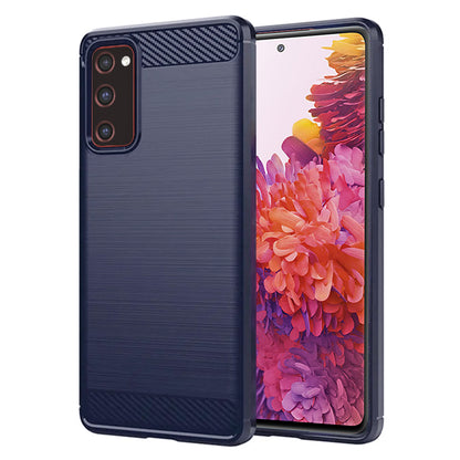 Hülle für Samsung Galaxy S20 FE 2022 G781 / S20 FE 5G G781 / S20 FE G780, Techsuit, Carbon, Blau