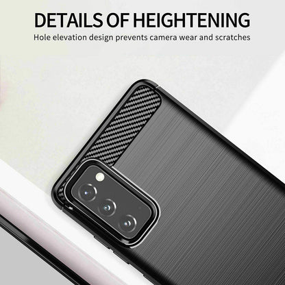 Hülle für Samsung Galaxy S20 FE 2022 G781 / S20 FE 5G G781 / S20 FE G780, Techsuit, Carbon, Schwarz