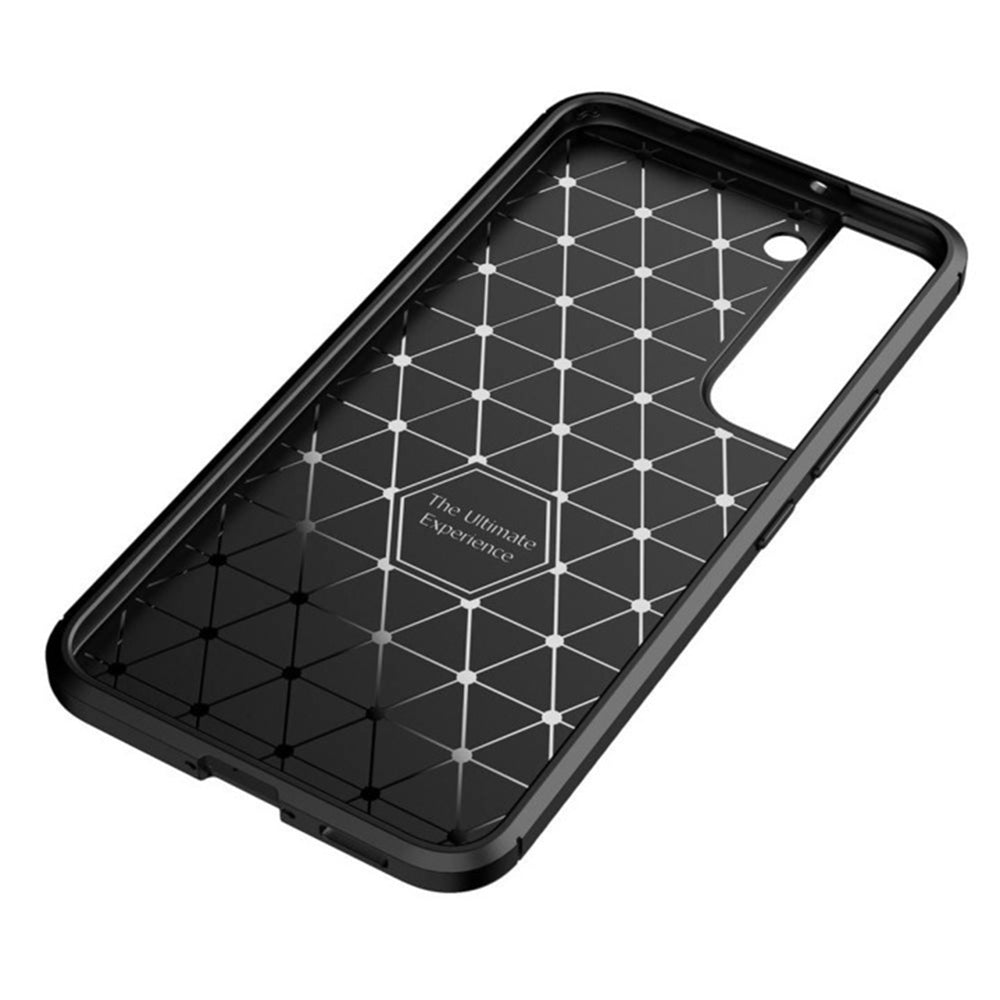 Hülle für Samsung Galaxy S21 5G G991, Techsuit, CarbonFiber, Schwarz