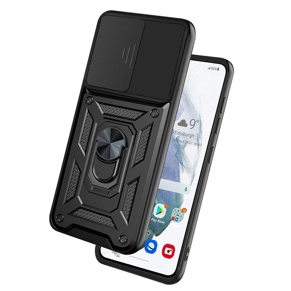 Hülle für Samsung Galaxy S21 FE 5G G990, Techsuit, CamShield, Schwarz