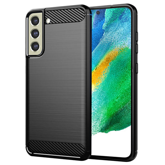 Hülle für Samsung Galaxy S21 FE 5G G990, Techsuit, Carbon, Schwarz