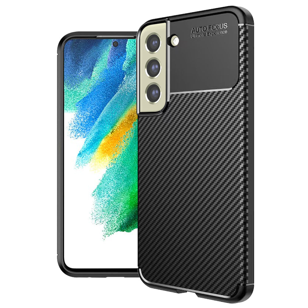 Case for Samsung Galaxy S21 FE 5G G990, Techsuit, CarbonFiber, Black