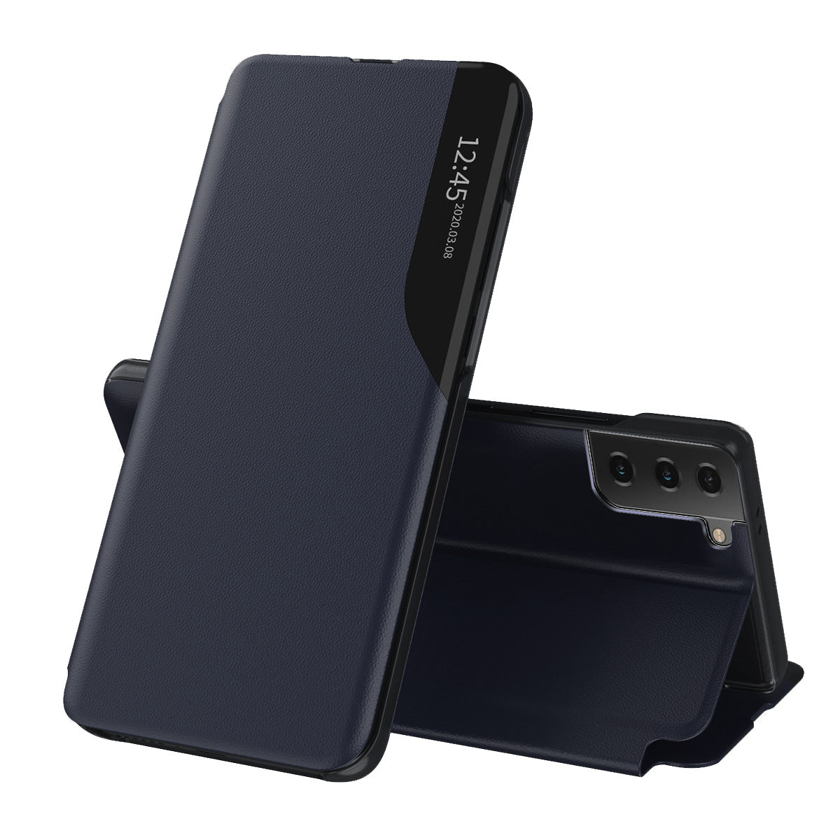 Hülle für Samsung Galaxy S21 FE 5G G990, Techsuit, eFold, Dunkelblau