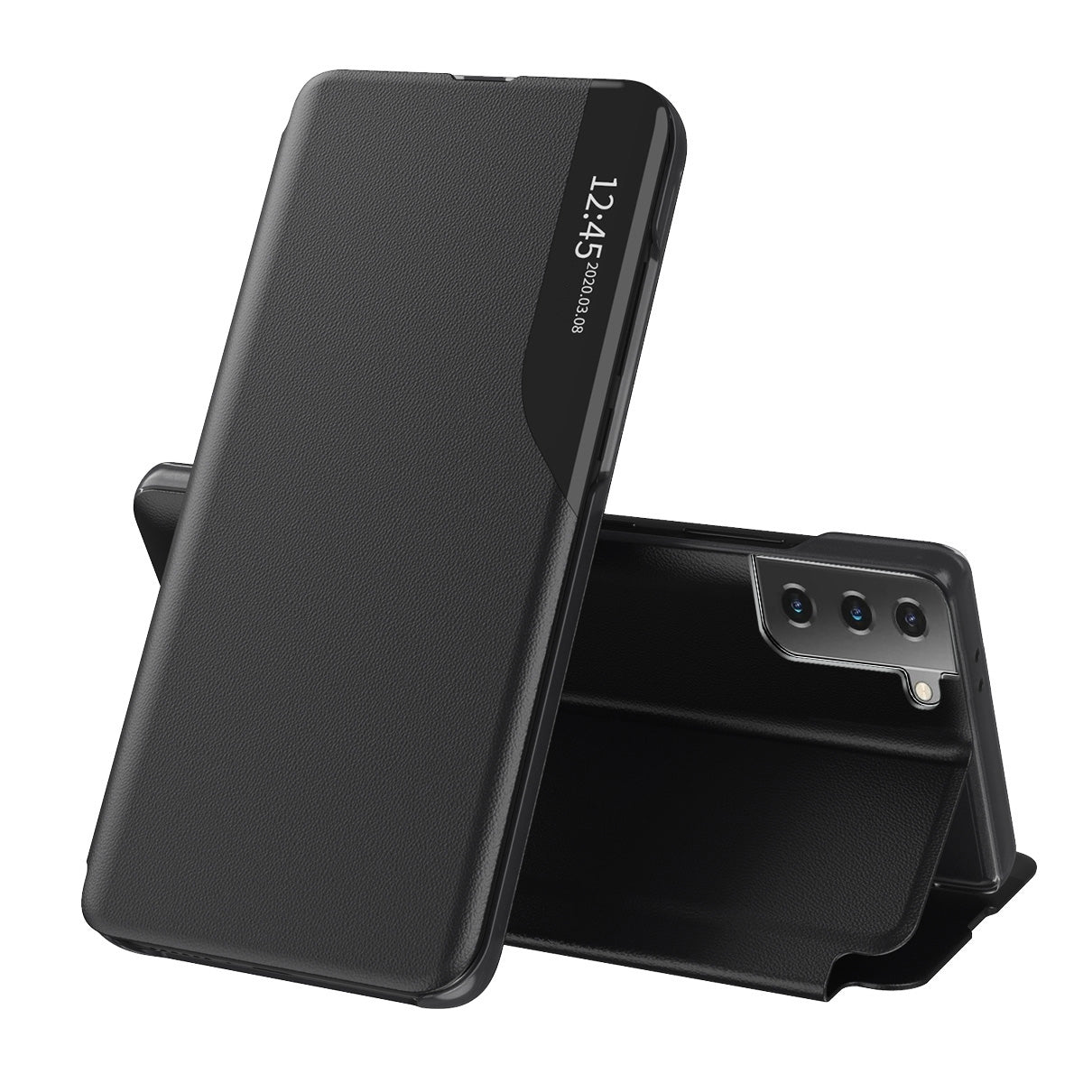 Hülle für Samsung Galaxy S21 FE 5G G990, Techsuit, eFold, Schwarz