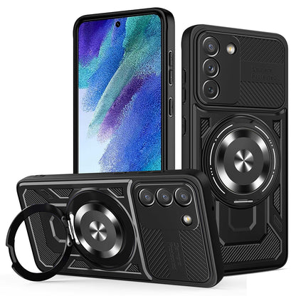Hülle für Samsung Galaxy S21 FE 5G G990, Techsuit, RuggedCam, Schwarz