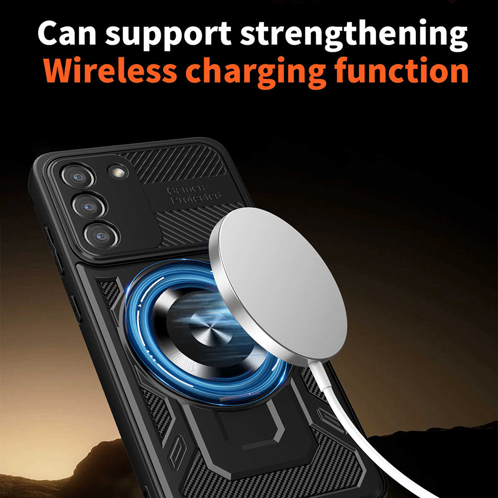 Hülle für Samsung Galaxy S21 FE 5G G990, Techsuit, RuggedCam, Schwarz