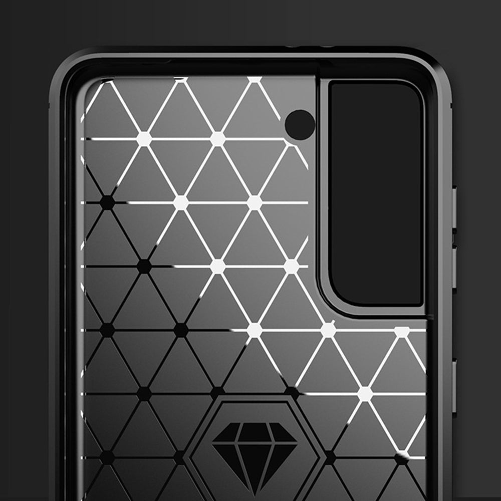 Hülle für Samsung Galaxy S21+ 5G G996, Techsuit, Carbon, Schwarz