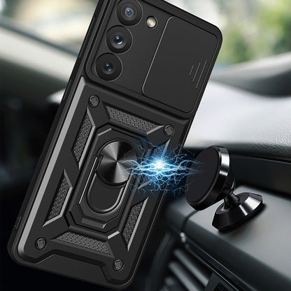 Hülle für Samsung Galaxy S22 5G S901, Techsuit, CamShield, Schwarz