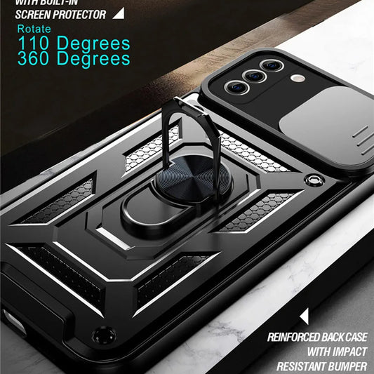 Hülle für Samsung Galaxy S22+ 5G S906, Techsuit, CamShield, Schwarz
