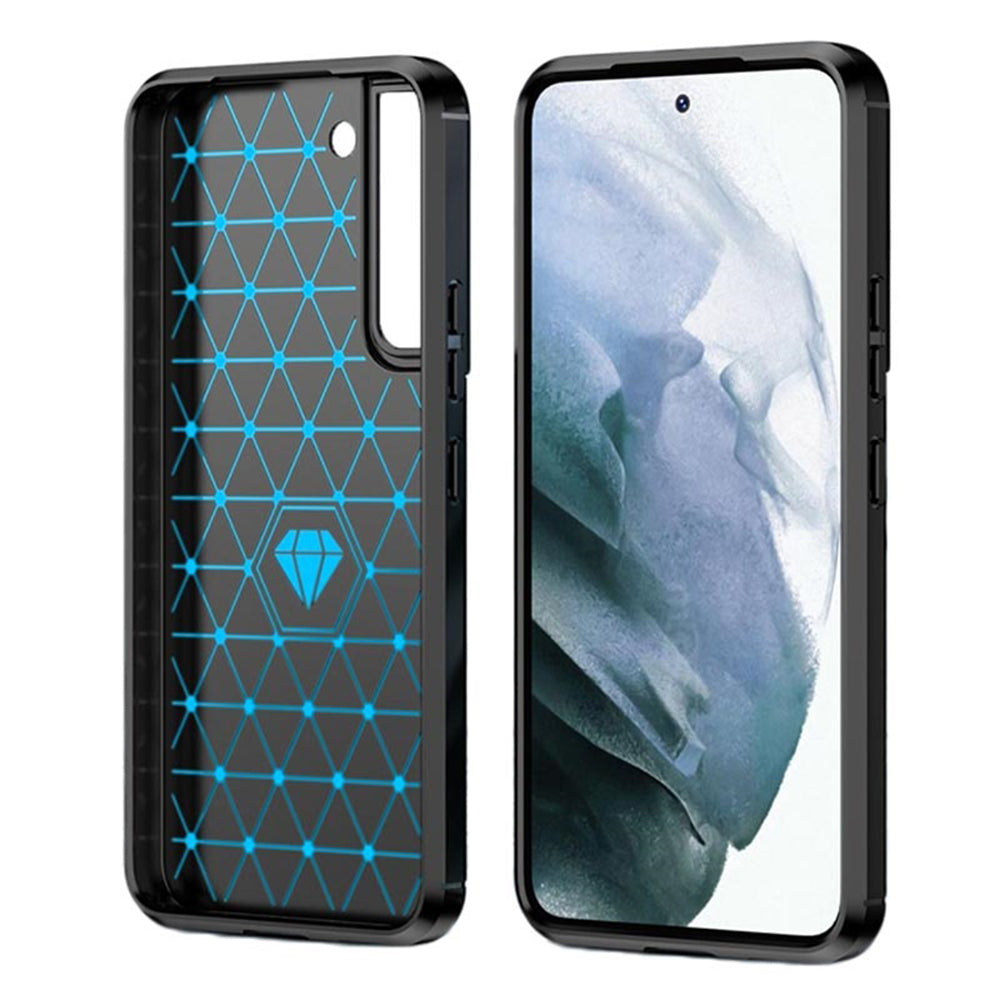 Hülle für Samsung Galaxy S22+ 5G S906, Techsuit, Carbon, Schwarz