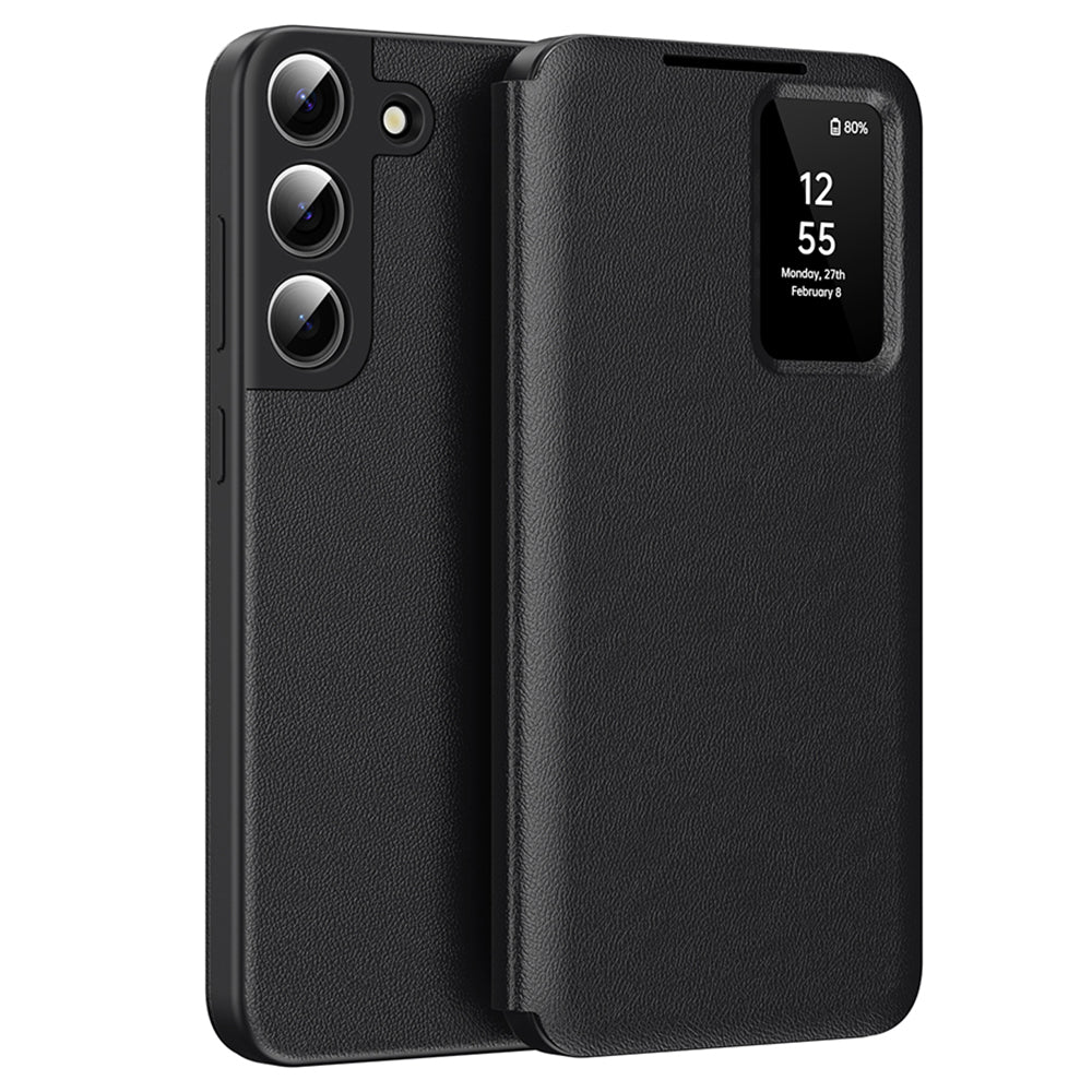 Hülle für Samsung Galaxy S22+ 5G S906, Techsuit, SmartView, Schwarz