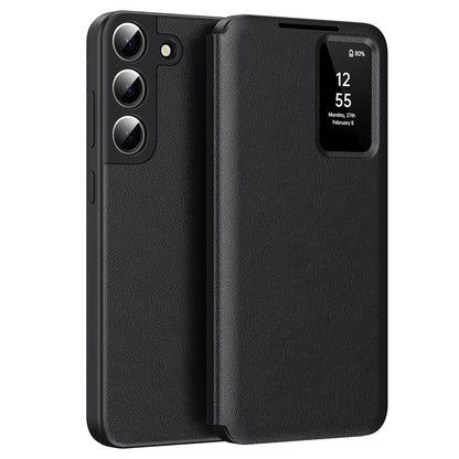 Hülle für Samsung Galaxy S22+ 5G S906, Techsuit, SmartView, Schwarz