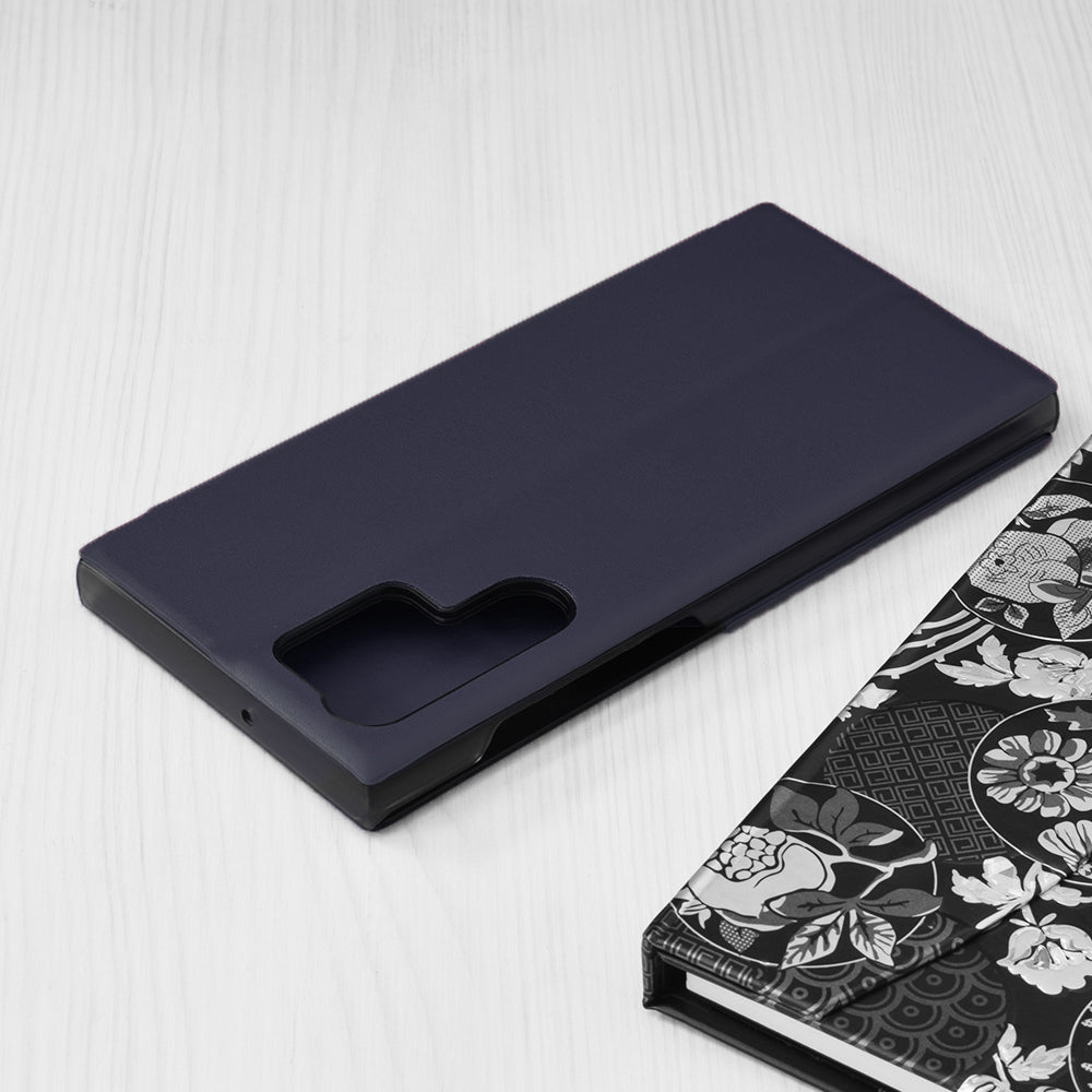 Hülle für Samsung Galaxy S22 Ultra 5G S908, Techsuit, eFold, Dunkelblau