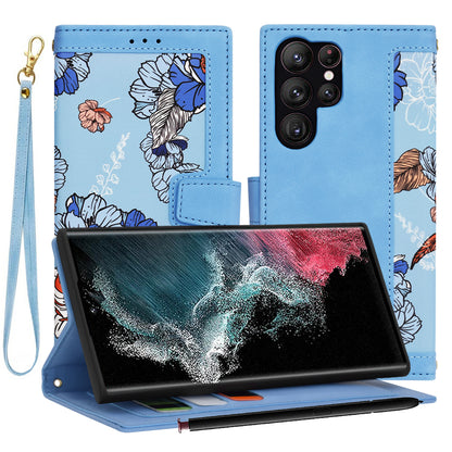 Case for Samsung Galaxy S22 Ultra 5G S908, Techsuit, FlipCraft, Blue
