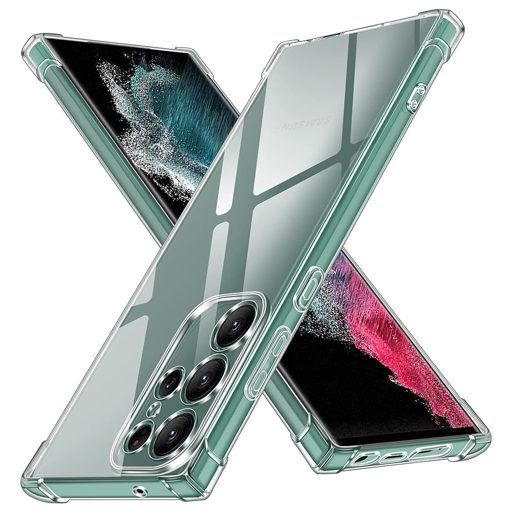 Case for Samsung Galaxy S22 Ultra 5G S908, Techsuit, Shockproof Clear, Transparent