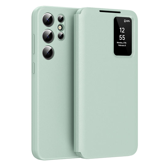 Case for Samsung Galaxy S22 Ultra 5G S908, Techsuit, SmartView, Green