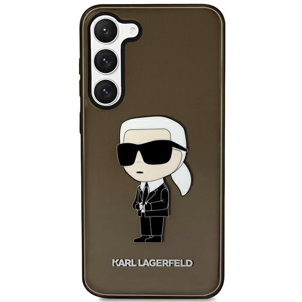 Hülle für Samsung Galaxy S23+ S916, Karl Lagerfeld, Ikonik Karl, Schwarz