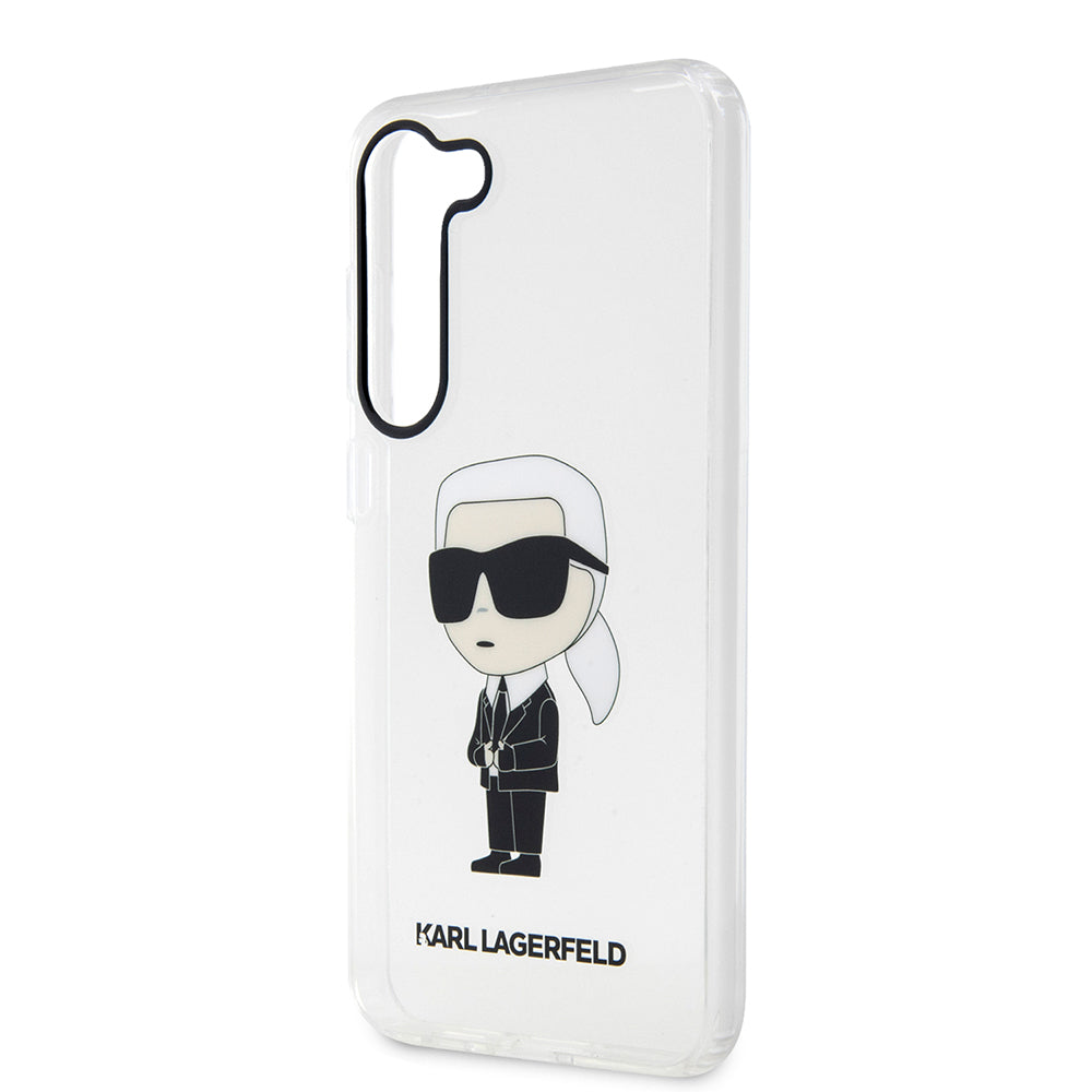 Hülle für Samsung Galaxy S23+ S916, Karl Lagerfeld, Ikonik Karl, Transparent