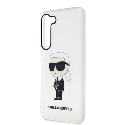 Hülle für Samsung Galaxy S23+ S916, Karl Lagerfeld, Ikonik Karl, Transparent