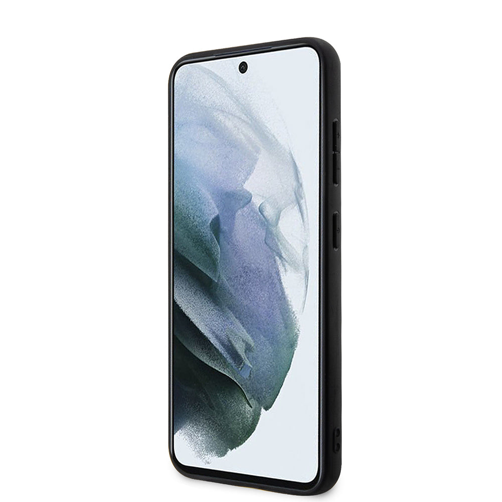 Hülle für Samsung Galaxy S23+ S916, Karl Lagerfeld, Saffiano Monogram Metal Logo, Schwarz