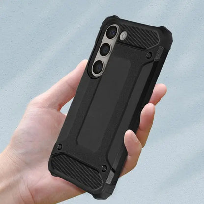 Hülle für Samsung Galaxy S23+ S916, Techsuit, Hybrid Armor, Schwarz