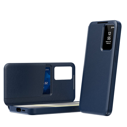 Hülle für Samsung Galaxy S23+ S916, Techsuit, SmartView, Blau