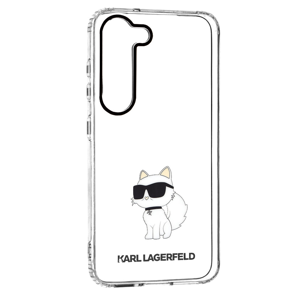 Hülle für Samsung Galaxy S23 S911, Karl Lagerfeld, Ikonik Choupette, Transparent