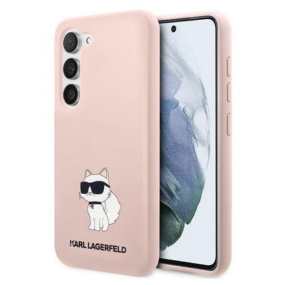 Hülle für Samsung Galaxy S23 S911, Karl Lagerfeld, Silicone Choupette, Rosa