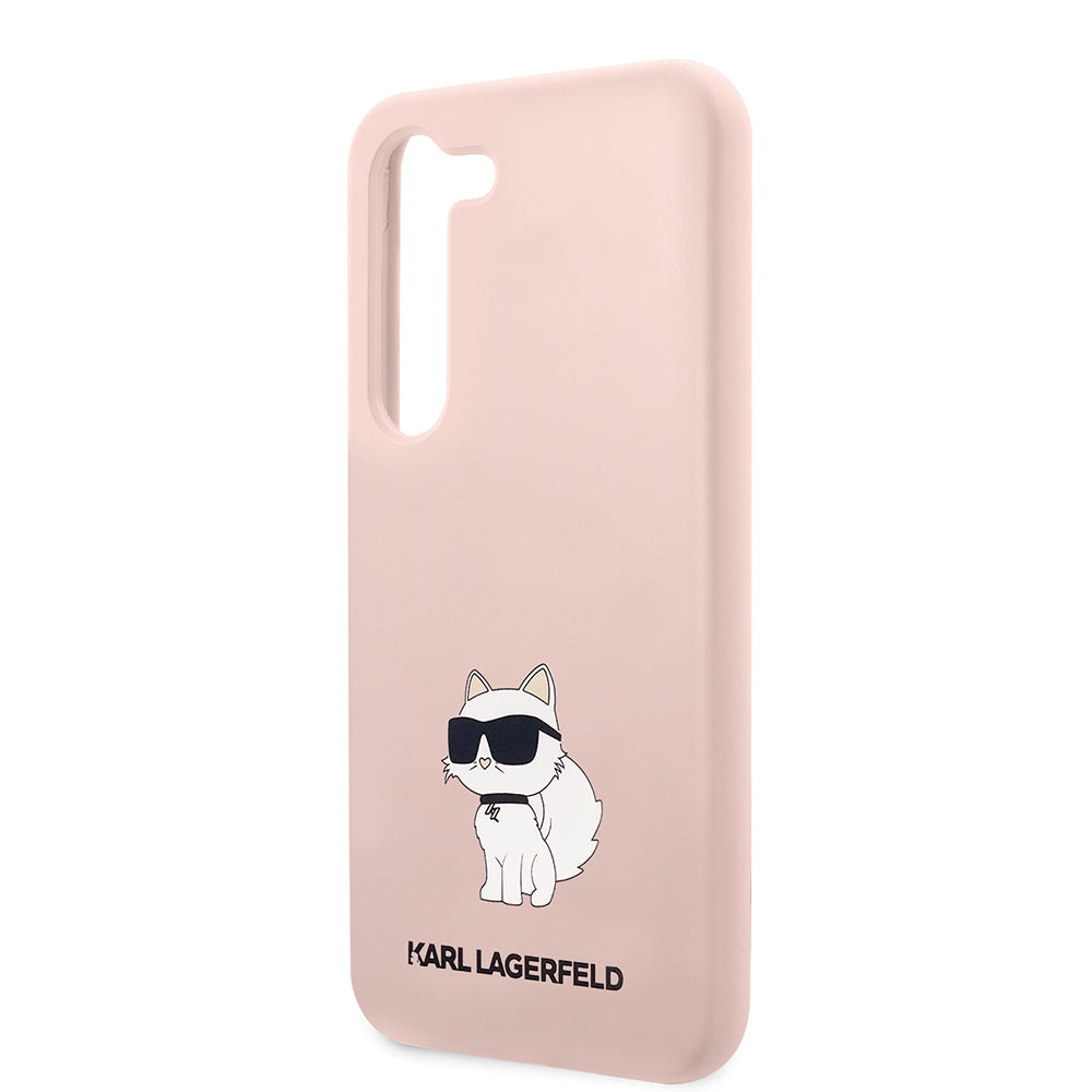 Hülle für Samsung Galaxy S23 S911, Karl Lagerfeld, Silicone Choupette, Rosa