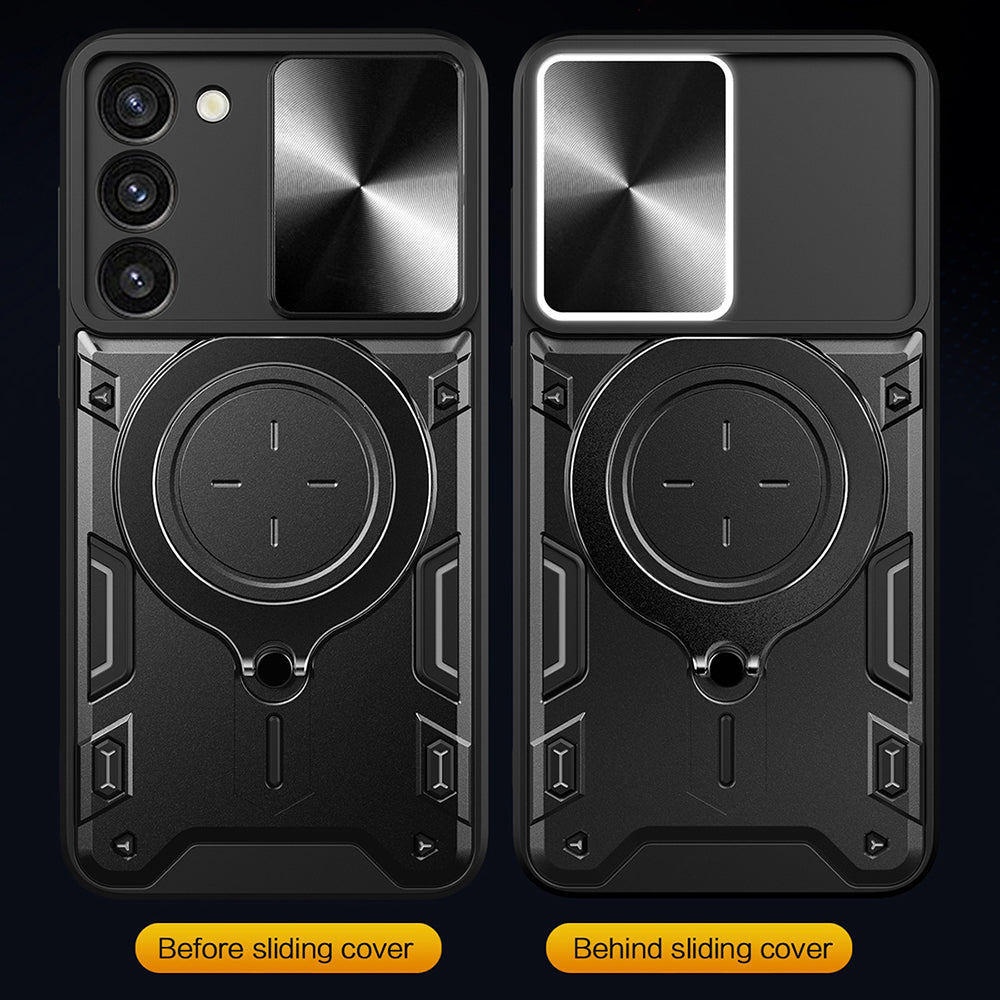 Hülle für Samsung Galaxy S23 S911, Techsuit, CamGuard Pro, Schwarz