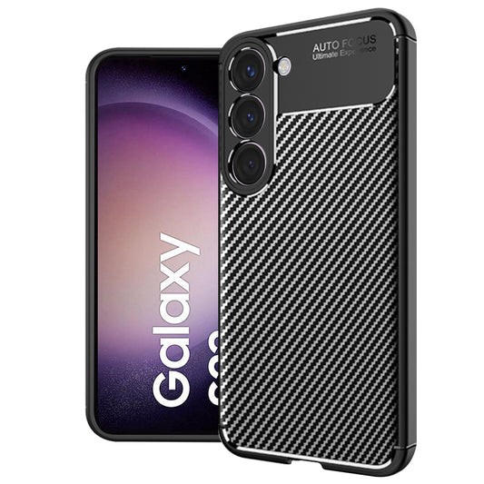 Hülle für Samsung Galaxy S23 S911, Techsuit, CarbonFiber, Schwarz