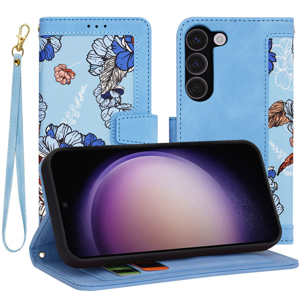 Hülle für Samsung Galaxy S23 S911, Techsuit, FlipCraft, Blau