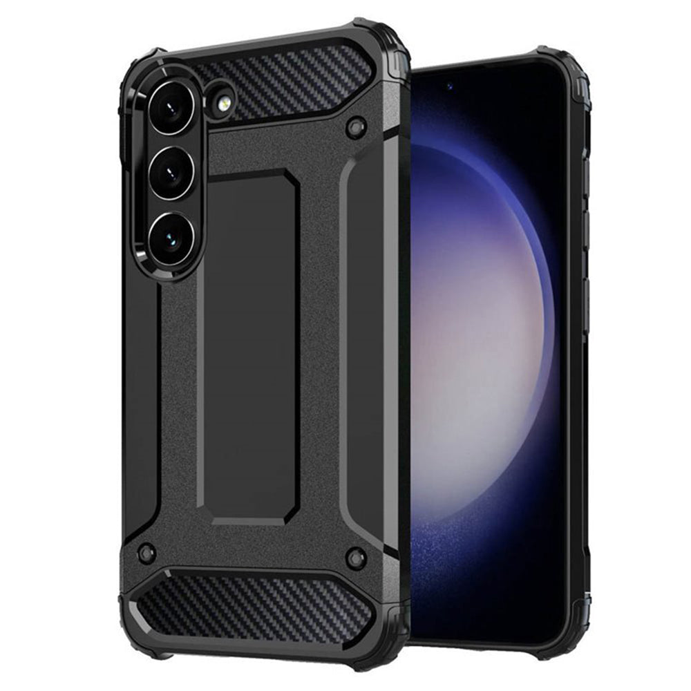 Hülle für Samsung Galaxy S23 S911, Techsuit, Hybrid Armor, Schwarz