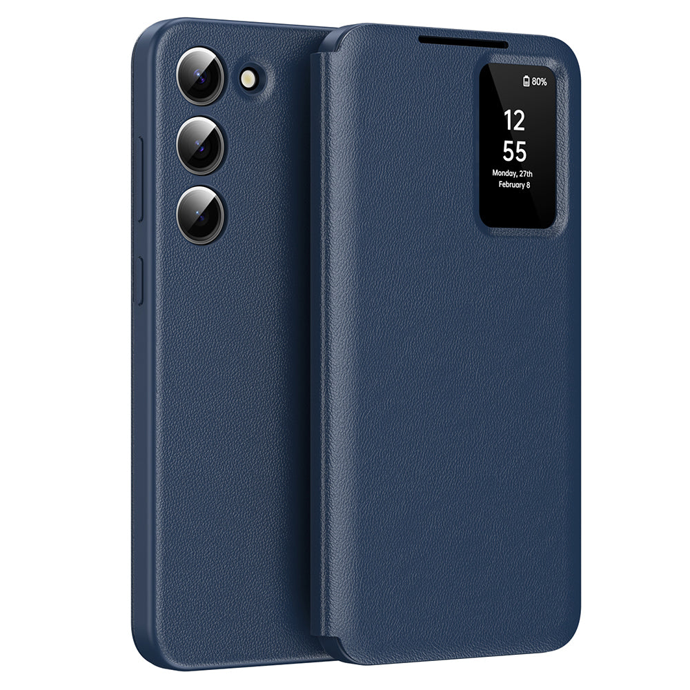 Hülle für Samsung Galaxy S23 S911, Techsuit, SmartView, Blau