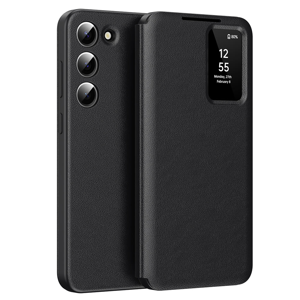 Hülle für Samsung Galaxy S23 S911, Techsuit, SmartView, Schwarz