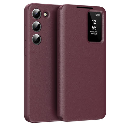 Hülle für Samsung Galaxy S23 S911, Techsuit, SmartView, Rot