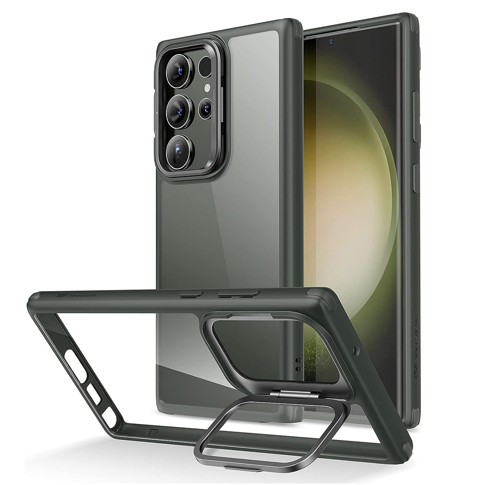 Hülle für Samsung Galaxy S23 Ultra S918, ESR, Classic Kickstand, Transparent Grün